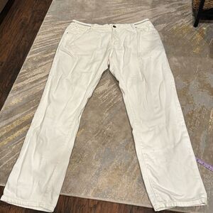 embellish white distressed jeans with zipper around waist size 36 in GUC rare